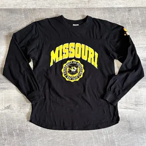 Pressbox Missouri Tigers Edith Long Sleeve Shirt Womens M Black Mizzou Relaxed thumbnail 1