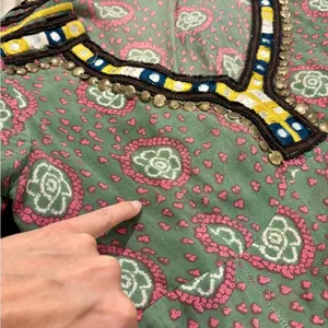 Anthropologie Raga Elena Printed Embroidered Tunic Dress Size Small thumbnail 13