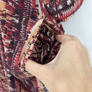 Garnet Hill Jardin Crepe Dress Firesmoke Stripe A-line 3/4 Sleeves‎ Size Small thumbnail 6