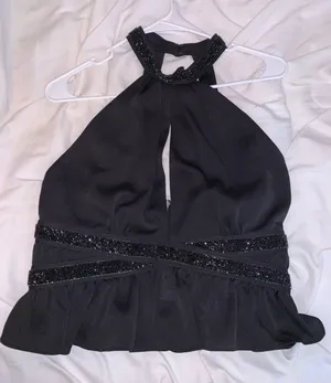 Express Black Halter Top thumbnail 2