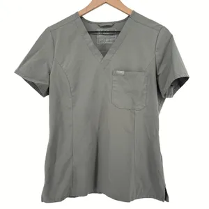 Figs Catarina Scrub Top‎ FIONlite Dark Sage Women S Lightweight V-Neck W21SW1054 thumbnail 1