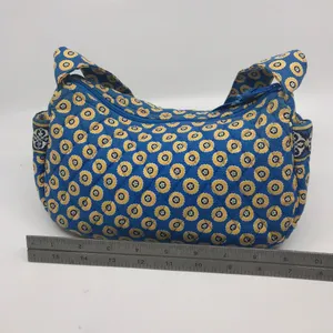 Vera Bradley Blue Tan Nylon Small Handbag thumbnail 3