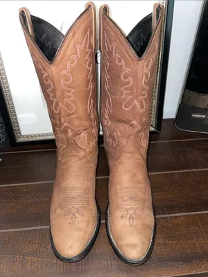 Old West SCL 7014 Leather Women's Western Cowgirl Heeled Boots Size 8 thumbnail 2