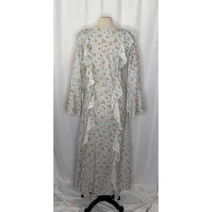 SPELL & THE GYPSY Fleur Frill Bias Maxi Dress Teapot Blue Floral‎ Bohemian Large thumbnail 10
