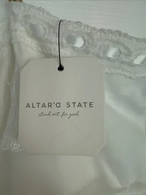 Altar'd State Ivory Floral Appliqué Maxi Dress thumbnail 9