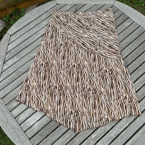 Vintage‎ brown animal print skirt size XL thumbnail 1