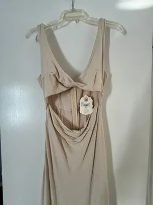NWT Altar’d State Cream Cutout Twist Front Dress thumbnail 7