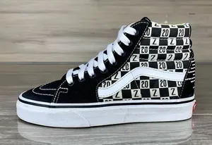 Womens Black/White Z 20 Vans Oldskool Hi top canvas skate shoes size 5.5 thumbnail 1