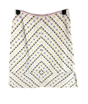 Fossil Skirt A Line Novelty Print Floral Figures A Line Purple Yellow Ivory 2 thumbnail 1