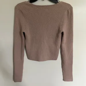 Aeropostale‎ Womens Ribbed Long Sleeve O-Ring V-Neck Crop Top Mauve Brown Small thumbnail 8