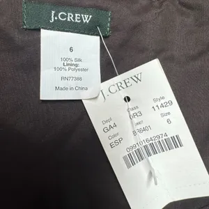 J.Crew Silk Chiffon Whitney Strapless Gown Dress Espresso Brown 6 thumbnail 7