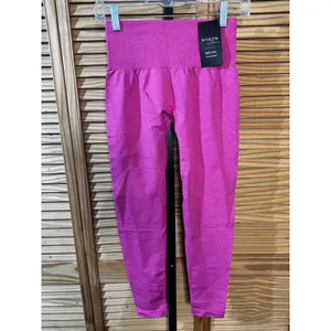 NVGTN Seamless High Waisted Leggings Womens Small Pink Workout Pants New thumbnail 2