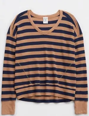 American Eagle OFFLINE By Aerie Wow! Waffle Oversized T-Shirt thumbnail 1