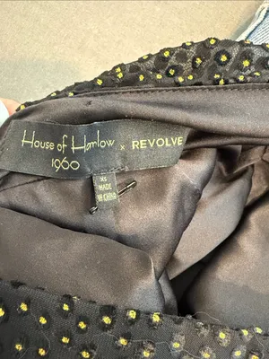 Revolve x House of Harlow 1960 Sana Black and Gold Halter Jumpsuit XS thumbnail 5