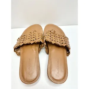 ALI MACGRAW Sandals Womens Size 8 Leather Wren Woven Slip On Shoes‎ thumbnail 10