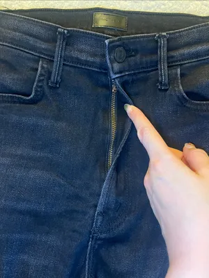 MOTHER Hustler Ankle Fray Crop‎ Flare High Rise Washed Black Jeans 29 thumbnail 14