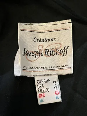 Vintage Joseph Ribkoff Dress Womens 12 Black Sweetheart Slip Spaghetti Strap thumbnail 12