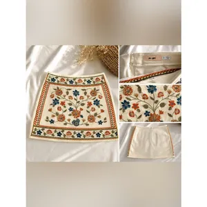 Mi Ami Embroidered Mini Skirt | Size Small | Boho Floral Statement Piece thumbnail 2