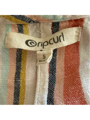 Vintage Y2K RipCurl babydoll mini dress striped festival boho coastal cowgirl S thumbnail 9