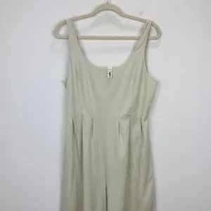 Madewell Wide Leg Jumpsuit Drapey Twill Muted Stone Beige Minimalist US 6 NWT thumbnail 7