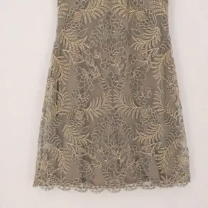 Tadashi Shoji Lace Illusion Cocktail Dress Size‎ 6 Taupe Gold Wedding Guest Lux thumbnail 3