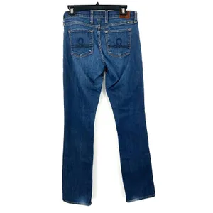 Lucky Brand Size 4 Jeans Blue‎ Dark Wash Sofia Straight Leg Fitted Mid Rise thumbnail 2