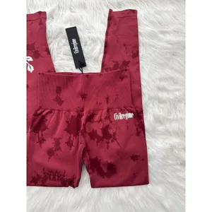 Civil Regime Blush Red Reaper Wash Kelly Seamless Leggings Size XS thumbnail 3