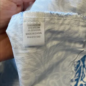Lulu-B Stylish Blue and White Swirl Patterned Mini Skirt - Size 2 thumbnail 14