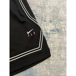Nike Black White Dri-FIT Swoosh Fly Women's Basketball Shorts Small thumbnail 3