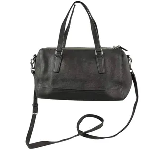 Coach Saffiano Women's Black Leather Adjustable Mini Satchel Handbag Crossboby thumbnail 3