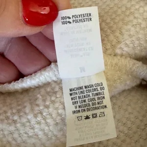 Aerie‎ Sherpa One Piece Pajamas Snow Way Fleece Hooded Onesie Cream White M NWT thumbnail 5