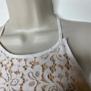 Keepsake white beige floral lace fitted mini dress XXS C7 thumbnail 5