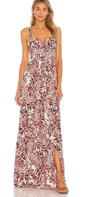 Agua Bendita Dunna Floral Bustier Sundress thumbnail 1