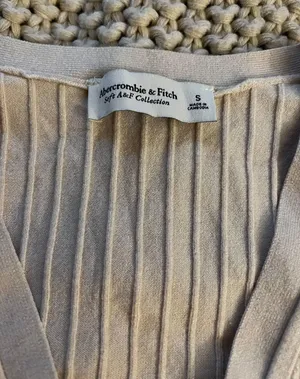 Abercrombie Cream Button Up Cardigan Top thumbnail 2