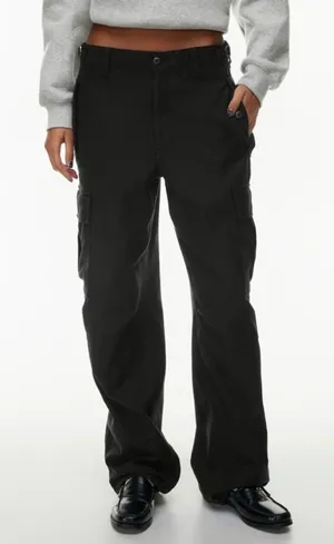 Aritzia TNA Supply Cargo‎ Baggy Pants black sz 8 thumbnail 1