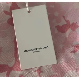 NWT Amanda Uprichard Grady Dress Pink Floral Jacquard Mini Square Neck‎ Medium thumbnail 3