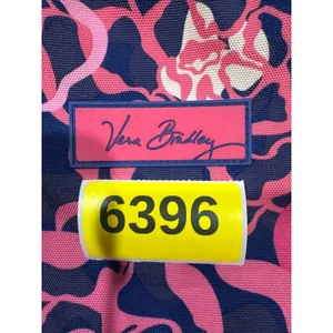 Vera Bradley Lighten Up Grand Backpack Pink Navy Floral Water Repellent Bag thumbnail 8