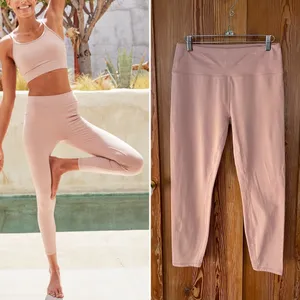 Varley Biona 7/8 Leggings Light Pink Yoga Pilates Barre Size L💛🎀 thumbnail 9