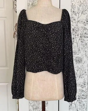 A new day polka dot smocked blouse thumbnail 1