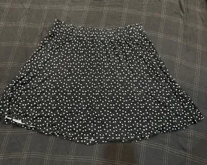 SO Black Skater Skirt with White Polka Dots thumbnail 1
