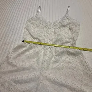 Frederick’s Of Hollywood White Floral Lace Romper Lingerie Sz L Large thumbnail 4