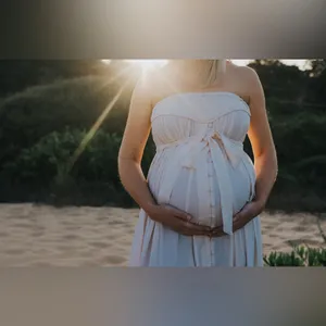 Fillyboo‎ Zippora Cream Maxi Strapless Eyelet Maternity Dress Fairy Bohemian thumbnail 9