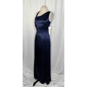 NWT!! AVEC LES FILLES Blue Maxi Dress Cutouts Asymmetrical Party‎ Cocktails 8 thumbnail 5