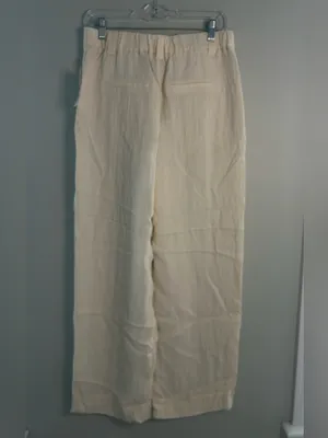 a new day Cream Wide-Leg Linen-Blend Trousers 8 thumbnail 2
