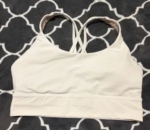 lululemon athletica Light Beige Crisscross Strappy Sports Bra thumbnail 1