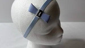 Blue bow headband thumbnail 3