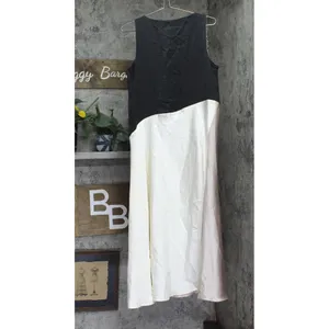DKNY Womens Satin Colorblocked Slip Dress Black / Cloud / Eggshell 10 thumbnail 2