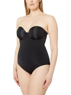 NWT Wacoal Womens Red Carpet Medium Control Strapless Shaping Bodysuit Black 38C thumbnail 4