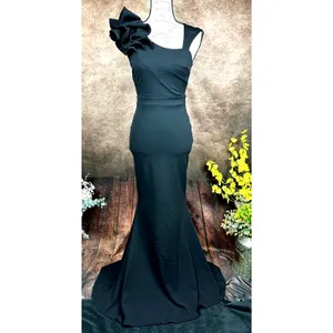 LuLu's Lucette Black Sleeveless Ruffled Mermaid Gown XS thumbnail 2