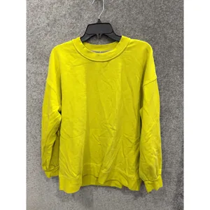 Lululemon Women Sweatshirt XL Yellow Perfectly Oversized Crew Pullover Logo thumbnail 4